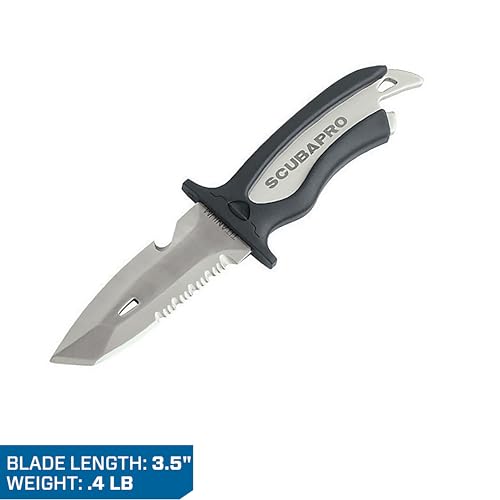 SCUBAPRO Mako Titanium Diving Knife with 3.5-Inch Blade