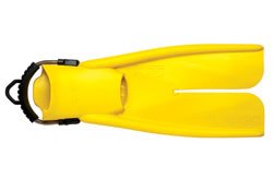 Apollo Bio-Fin C-Series Open Heel Spring Strap Scuba Fins (Yellow, Medium (M 8-9/W 9-10))