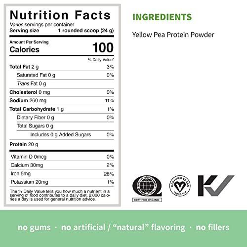 Organic Pea Protein Powder for Vegan Lifestyle (1 lb)