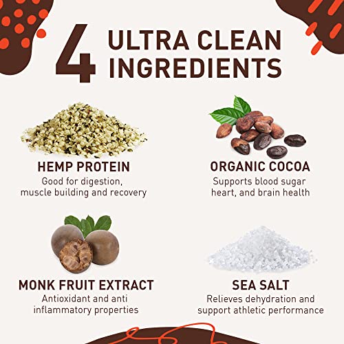 Hemplete Chocolate Hemp Vegan Protein Powder for Heart & Brain Health