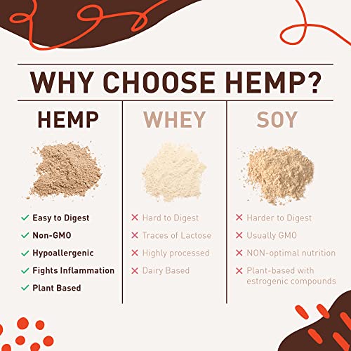 Hemplete Chocolate Hemp Vegan Protein Powder for Heart & Brain Health
