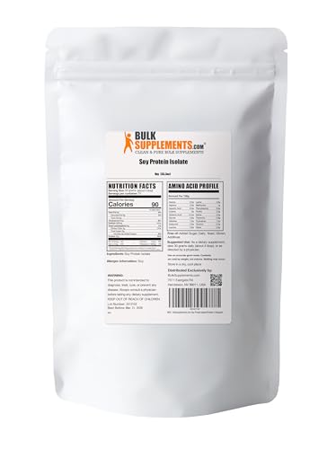 BulkSupplements.com Vegan Soy Protein Isolate Powder - Unflavored