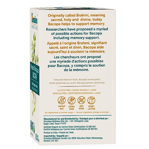 Organic Bacopa Monnieri Nootropic Herbal Supplement, 750 mg