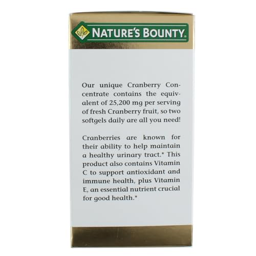 3-Pack Nature's Bounty Cranberry Soft Gels