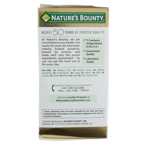 3-Pack Nature's Bounty Cranberry Soft Gels