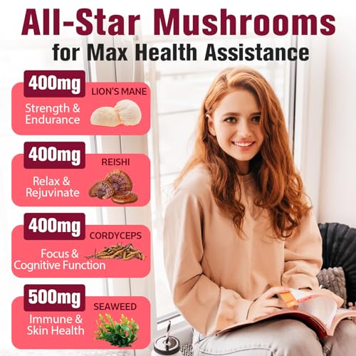 18-in-1 Mushroom Complex for Immunity, Energy, Memory - 60 Tablets