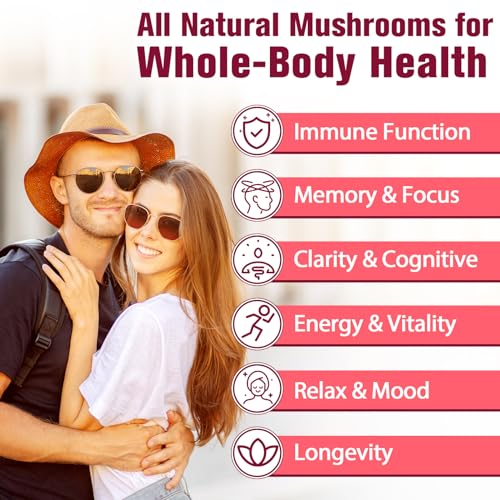 18-in-1 Mushroom Complex for Immunity, Energy, Memory - 60 Tablets