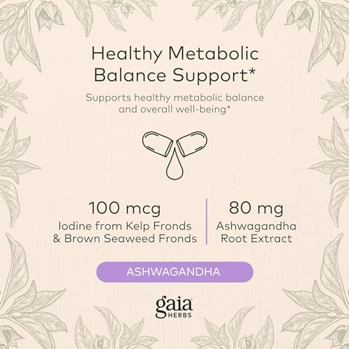 Thyroid Support with Ashwagandha and Natural Ingredients - 120 Capsules