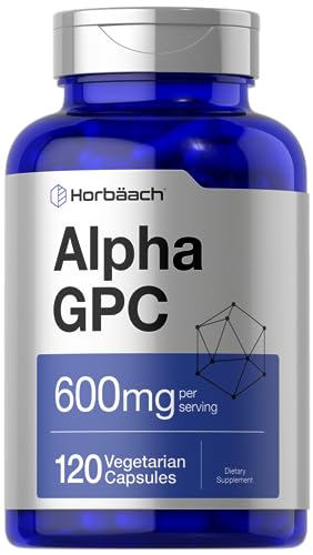 Horbäach Alpha GPC 600mg Choline Capsules for Biohacking
