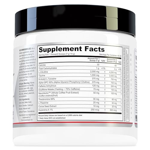 Prevail Pre Workout Powder with Nootropics | Energy and Focus Supplement | Sour Rainbow Candy