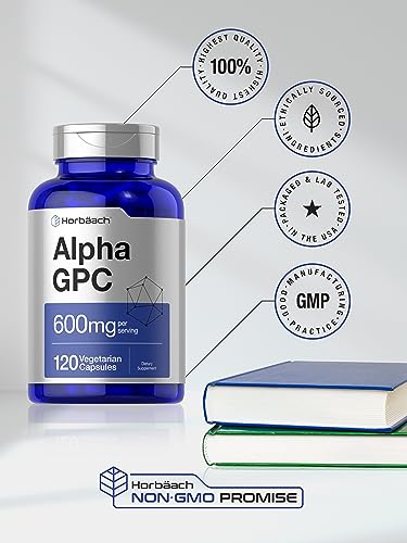 Horbäach Alpha GPC 600mg Choline Capsules for Biohacking