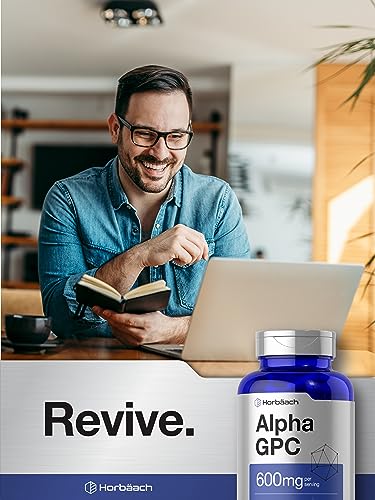 Horbäach Alpha GPC 600mg Choline Capsules for Biohacking