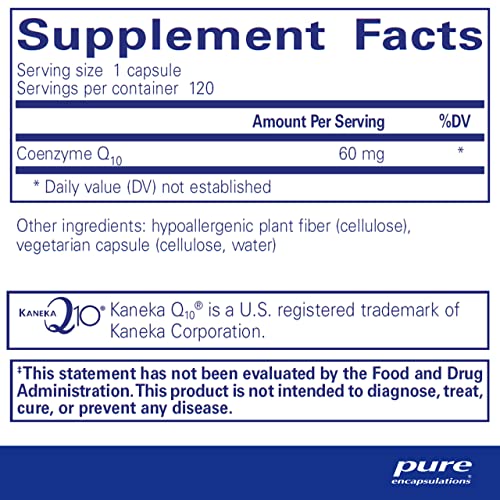 CoQ10 60mg Capsules for Energy, Antioxidants, Brain Health