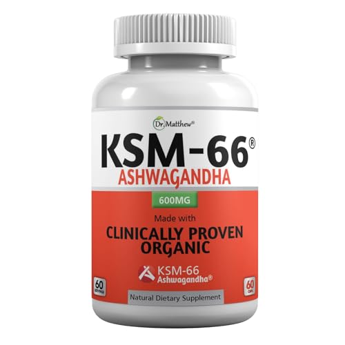 High-Potency Organic Ashwagandha KSM66 Capsules for Sleep Support