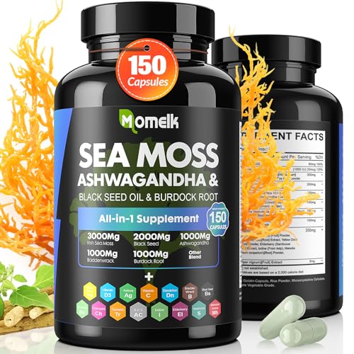 3000mg Sea Moss with Ashwagandha, Black Seed Oil