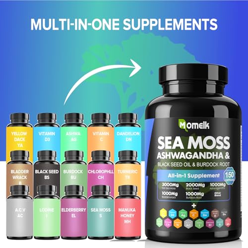 3000mg Sea Moss with Ashwagandha, Black Seed Oil