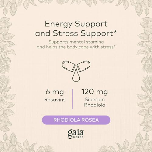Gaia Herbs Rhodiola Rosea - Stress Support Supplement