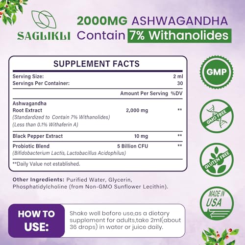Liposomal Ashwagandha Liquid Drops for Focus and Energy