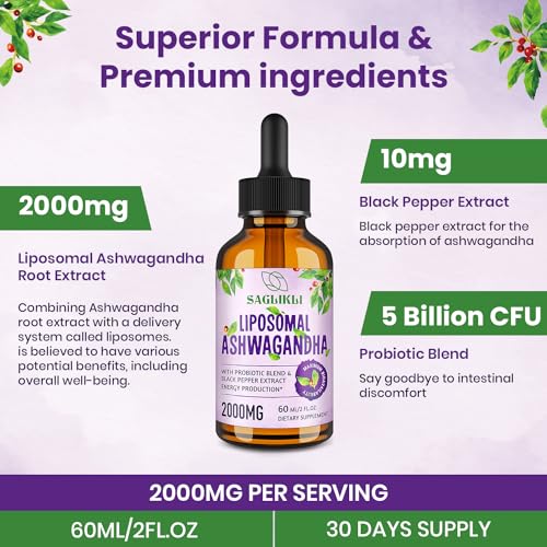 Liposomal Ashwagandha Liquid Drops for Focus and Energy