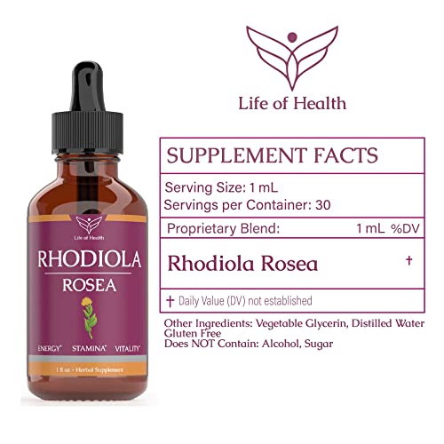 Rhodiola Rosea Extract for Energy, Stamina, Cognitive Support
