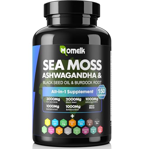 3000mg Sea Moss with Ashwagandha, Black Seed Oil
