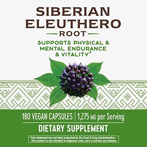 Premium Herbal Siberian Eleuthero 1,275mg, 180 VCaps
