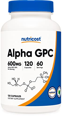 Nutricost Alpha GPC 600mg 120 Vegetarian Capsules Biohacking