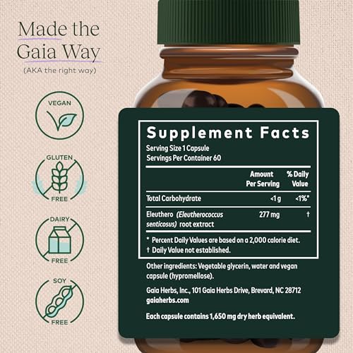 Gaia Herbs Eleuthero Root - Energy & Stamina Boost
