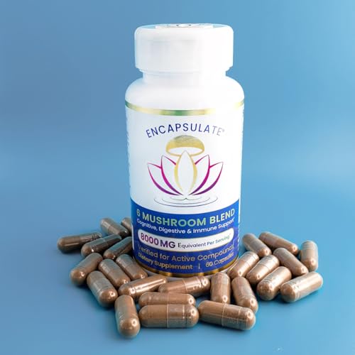 6 Mushroom Blend Caps - Reishi, Chaga, Lion's Mane