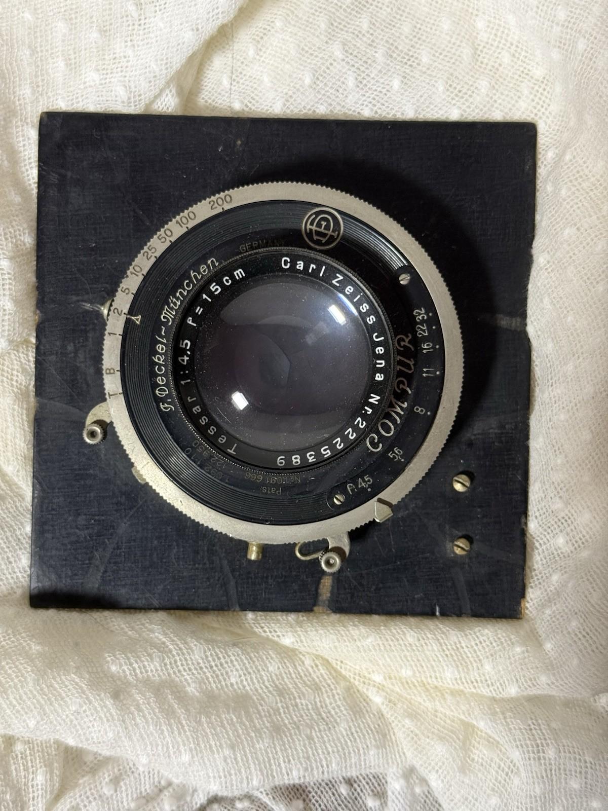 Carl Zeiss Jena 150mm f4.5 Tessar Camera Lens