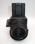 N. MINT BLACK HASSELBLAD 503CW W/ZEISS 80MM F2.8 CF T* LENS/A12 BACK-RECENT CLA