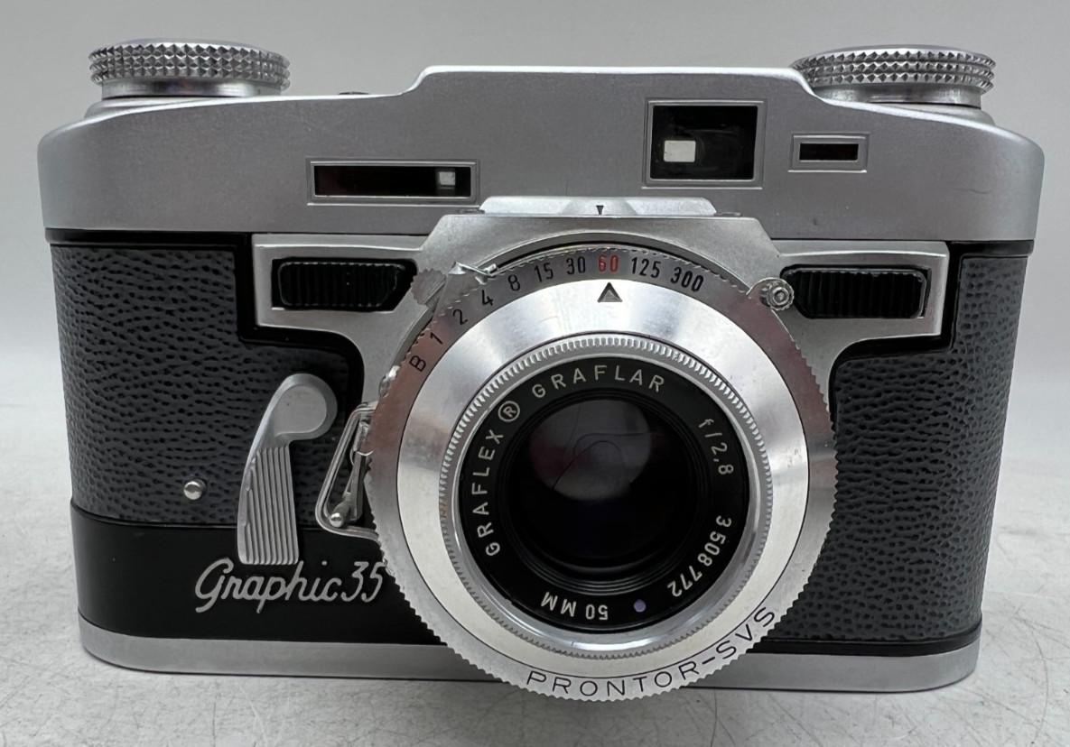 Graflex Graphic 35 35mm Film Rangefinder Camera w/ Graflar 50mm F2.8 Lens