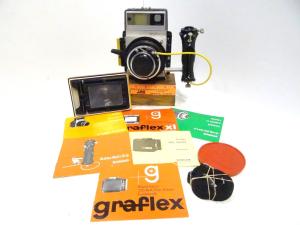 Graflex XL Rangefinder w/Zeiss 100mm 1:3.5 Tessar lens, focusing panel