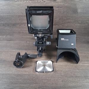 Sinar F2 4x5 Monorail Large Format Camera + Case And Binocular Reflex Magnifier