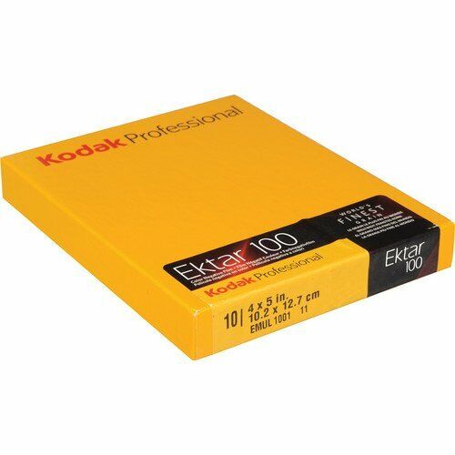Vintage Kodak Ektar 100 4x5 Color Film, 10 Sheets