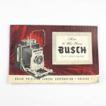 Busch 4x5 Pressman Camera - Operating Instruction Manual Booklet