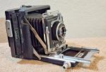 Busch Pressman folding Field Camera 4C Rapax Wollensak 101mm Lens Zoom