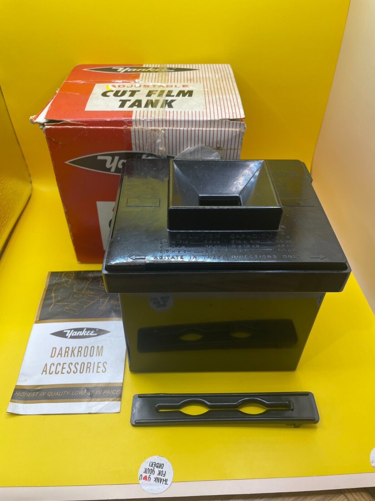 Yankee Adjustable Cut Film Tank - 2.25" x 2.25" to 4"x 5