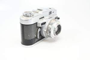 Vintage Graflex Graphic 35 Camera w/ 50mm 2.8 Lens & Leather Case #G404