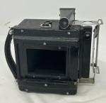 Busch Pressman 2 1/4” Camera w/Wollensak 101mm, Roll Back, GG Back, 4 Film Backs