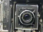 Busch Pressman 2 1/4” Camera w/Wollensak 101mm, Roll Back, GG Back, 4 Film Backs