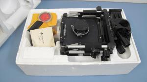 Omega View 45E Large Format 4x5 Rail Camera W. Schneider Kreuznach Lens In Box