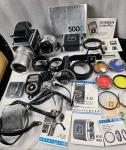 Hasselblad 500C M. Format Camera w/ 2 lenses, HandGrip, 2x FilmBack, Extras