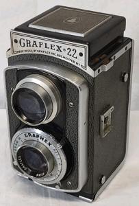 Vtg Graflex-22 Model 400 TLR 6x6 120 Film Camera Graftar f/3.5 8.5mm Lens 