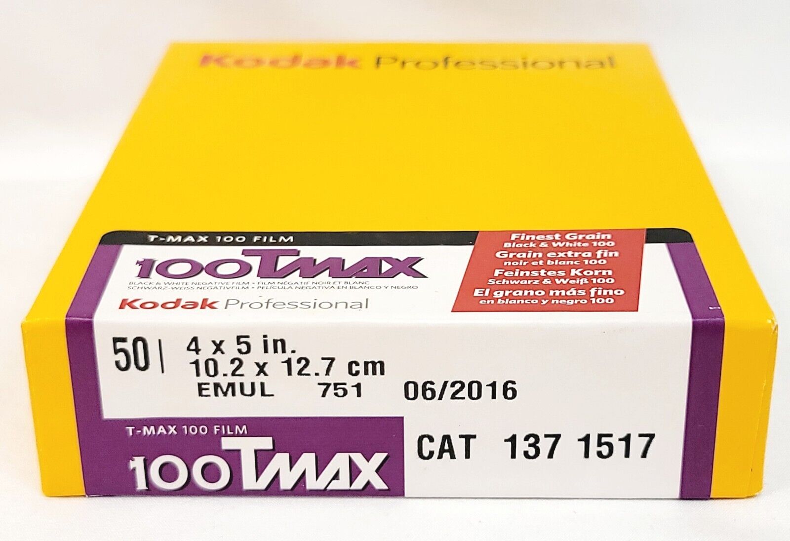 Kodak TMax 100 TMX 4x5 Black & White Film