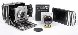 Linhof Super Technika IIIP 4X5 field camera w/ 150mm+270mm lenses +film +holders