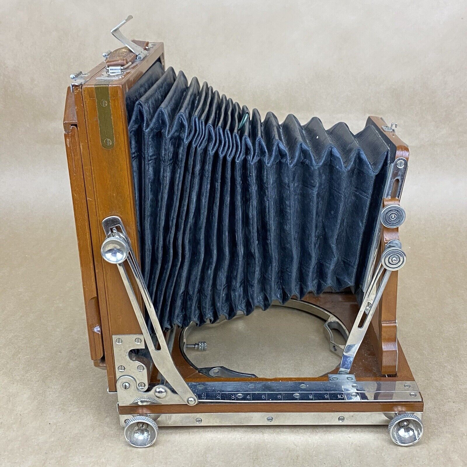 Vintage Wooden Field Camera 4x5 with Original Case