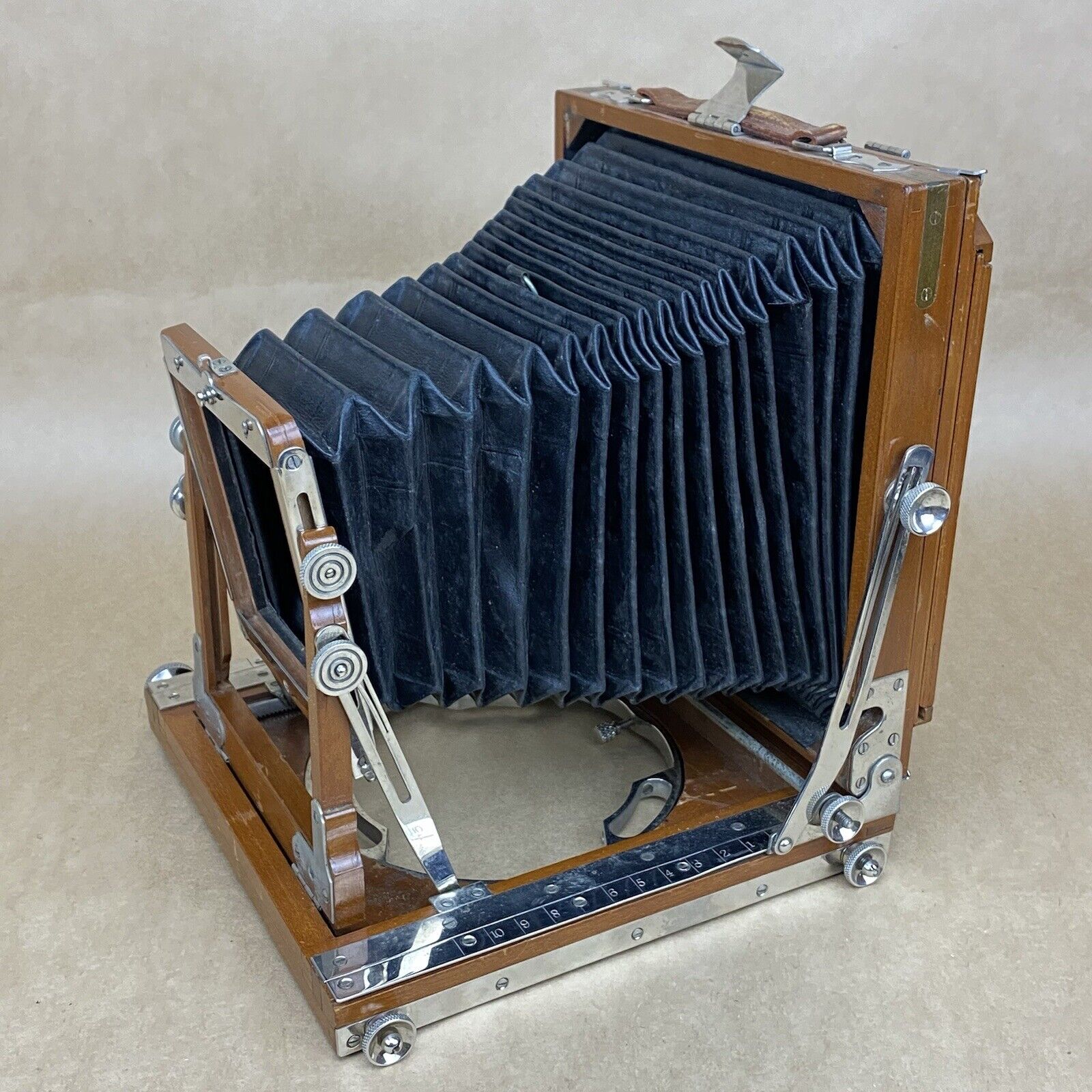 Vintage Wooden Field Camera 4x5 with Original Case