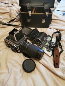 Kiev 88  SLR Vintage 1985  6x6 cm Medium Format 4  Camera Backs 250 Mm Lens
