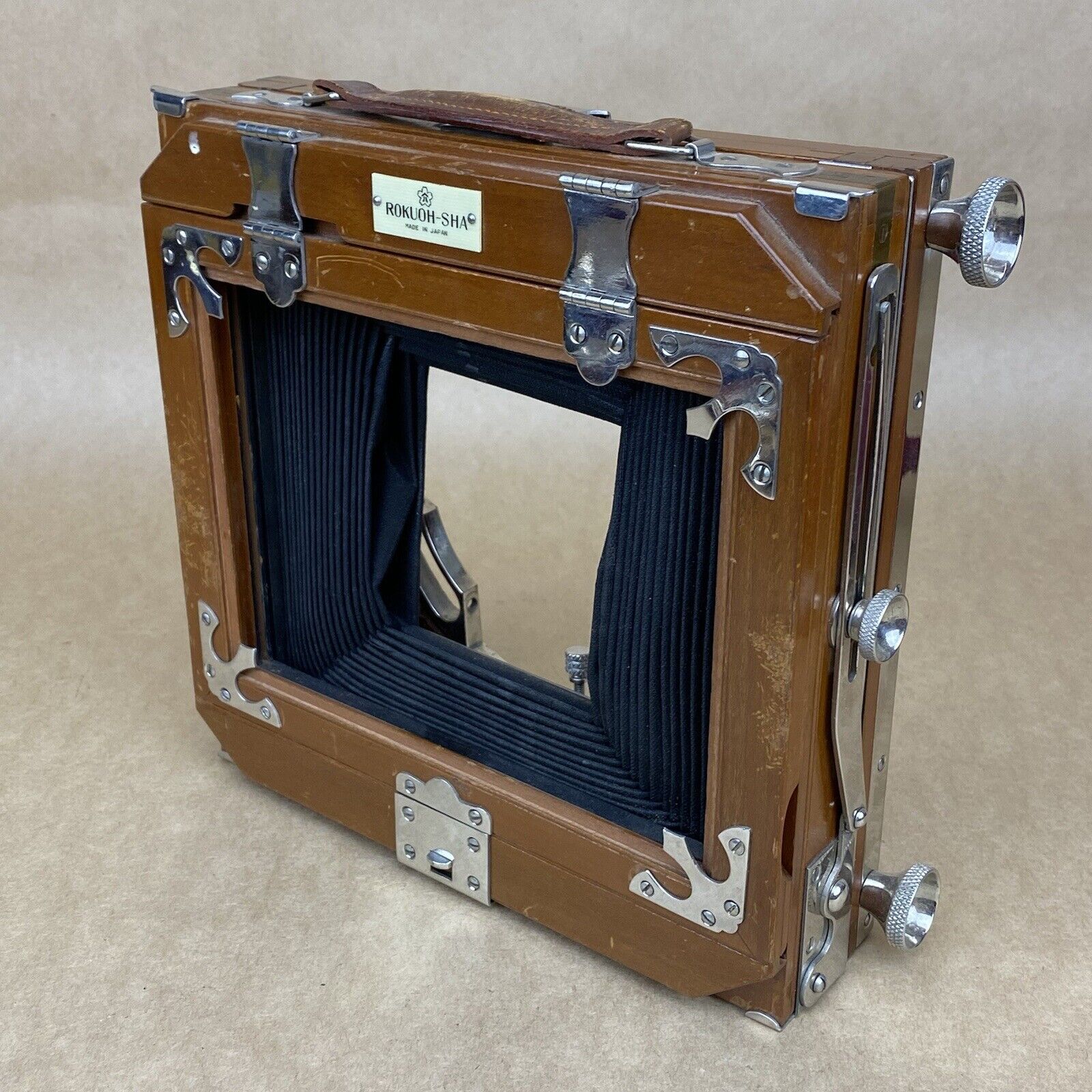 Vintage Wooden Field Camera 4x5 with Original Case